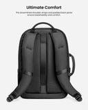 tomtoc Laptop Backpack Minimalist Daypack, UrbanEX - T65, A City Pack for Daily Commute Work, Water - resistant, Cordura Ballistic Nylon, 20L Fits 15.6 - inch Notebook, Black