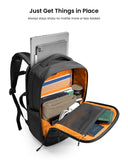 tomtoc Laptop Backpack X - Pac Techpack Designed for Business Professional Commuter, City Compact Backpack for 16 - inch MacBook Pro, Black