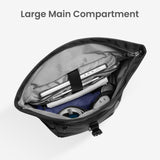 tomtoc Rolltop Laptop Backpack, Water - Resistant Travel Backpack Commute Expandable Casual Daypack for 13 - 17.3 inch Laptop, Rucksack for Work College Trip, Capacity Adjustable 25 - 30L, Black