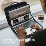 tomtoc Slim Hard Case for 13 - inch MacBook Air M5/M4/M3/M2/M1, MacBook Neo A18 Pro A3404, Organized Protective Shoulder Bag with Tablet Pocket for Up to 11 iPad Air/Pro