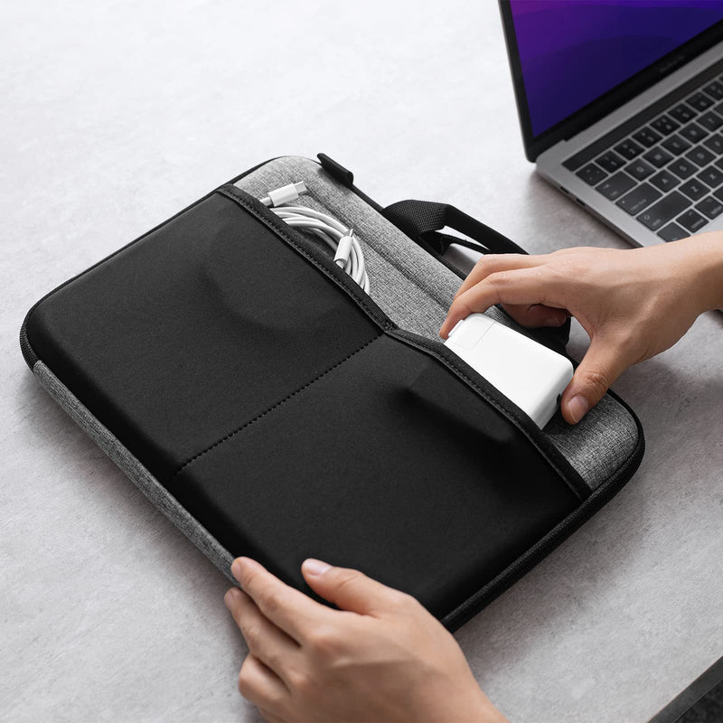 tomtoc Slim Hard Case for 13 - inch MacBook Air M5/M4/M3/M2/M1, MacBook Neo A18 Pro A3404, Organized Protective Shoulder Bag with Tablet Pocket for Up to 11 iPad Air/Pro