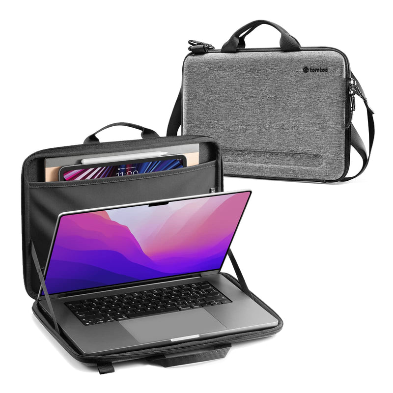 tomtoc Slim Hard Case for 13 - inch MacBook Air M5/M4/M3/M2/M1, MacBook Neo A18 Pro A3404, Organized Protective Shoulder Bag with Tablet Pocket for Up to 11 iPad Air/Pro