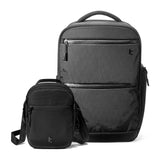tomtoc T73 Laptop Backpack X-Pac Techpack & Aviator-T37 Travel Crossbody RFID Blocking Bag, City Compact Backpack with On-the-Go Organizer Bag