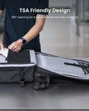 tomtoc Travel Backpack 38L, TSA Friendly Flight Approved Carry - on Luggage Water - resistant Lightweight Business Rucksack, Durable Large Computer Bag Daypack Fits 17.3 Inch Laptop