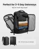 tomtoc Travel Backpack 40L, TSA Friendly Flight Approved Carry - on Luggage Hand Water - resistant Lightweight Business Rucksack, Durable Large Weekender Bag Daypack Fits 17.3 Inch Laptop