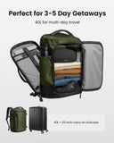 tomtoc Travel Backpack 40L, TSA Friendly Flight Approved Carry - on Luggage Hand Water - resistant Lightweight Business Rucksack, Durable Large Weekender Bag Daypack Fits 17.3 Inch Laptop