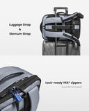 tomtoc Travel Backpack 40L, TSA Friendly Flight Approved Carry - on Luggage Hand Water - resistant Lightweight Business Rucksack, Durable Large Weekender Bag Daypack Fits 17.3 Inch Laptop