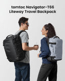 tomtoc Travel Backpack 40L, TSA Friendly Flight Approved Carry - on Luggage Hand Water - resistant Lightweight Business Rucksack, Durable Large Weekender Bag Daypack Fits 17.3 Inch Laptop