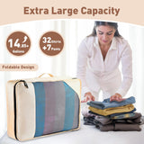 Toncoke 8 - Piece Packing Cubes for Travel, Mesh Luggage Organizers with Shoe Bag, Toiletry Bag, Laundry Pouches, 4 Sizes (XL/L/M/S) for Suitcase Organization, Men Women Kids, Beige