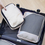 Toncoke 8 - Piece Packing Cubes for Travel, Mesh Luggage Organizers with Shoe Bag, Toiletry Bag, Laundry Pouches, 4 Sizes (XL/L/M/S) for Suitcase Organization, Men Women Kids, Beige
