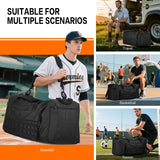 TONRUYN 120L Extra Large Gym Duffle Bag for Men Women with Shoes Compartment Heavy Duty Tactical Sports Duffel Bag Big Football Baseball Basketball Soccer Hockey Team Equipment Bag, Black