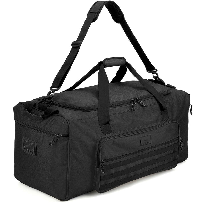 TONRUYN 120L Extra Large Gym Duffle Bag for Men Women with Shoes Compartment Heavy Duty Tactical Sports Duffel Bag Big Football Baseball Basketball Soccer Hockey Team Equipment Bag, Black