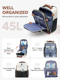 Tonyeee Rolling Backpack for Women, 22 Inch Carry on Luggage Suitcase Flight Approved, X Large Roller Travel Laptop Backpack with Wheels for Overnight Weekender Bussiness Work (Beige,XL Carry on Size)