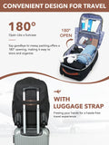 Tonyeee Rolling Backpack for Women, Large Travel Backpack with Wheels Carry on Flight Approved, 15.6 Inch Laptop Wheeled Roller Bag Suitcase for Work Bussiness Weekender (Black,M Underseat Size)