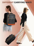 Tonyeee Rolling Backpack for Women, Large Travel Backpack with Wheels Carry on Flight Approved, 15.6 Inch Laptop Wheeled Roller Bag Suitcase for Work Bussiness Weekender (Black,M Underseat Size)