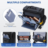 Tonyeee Rolling Laptop Bag 15.6 Inch, Ballistic Nylon Wheeled Briefcase for Men Women, Professional Rolling Work Bag, Underseat Carry On Business Case, 360 Spinner Wheels, Accordion File Office Bag