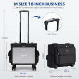 Tonyeee Rolling Laptop Bag 15.6 Inch, Ballistic Nylon Wheeled Briefcase for Men Women, Professional Rolling Work Bag, Underseat Carry On Business Case, 360 Spinner Wheels, Accordion File Office Bag