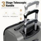 Tonyeee Softside Carry on Luggage Airline Approved, 17 Inch Underseat Carry - on Luggage with Removable Spinner Wheels, Small Personal Item Suitcase for Travel Business, (Grey, 17 inch_Underseat)