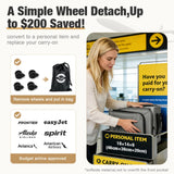 Tonyeee Softside Carry on Luggage Airline Approved, 17 Inch Underseat Carry - on Luggage with Removable Spinner Wheels, Small Personal Item Suitcase for Travel Business, (Grey, 17 inch_Underseat)