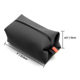 TOOLETRIES The Koby Dopp Kit - Silicone Toiletry Organizer, Bathroom Travel Bag - Heavy - Duty Zipper, Leak Resistance, Easy to Clean - 9" x 4.5" x 4.5" - Charcoal