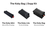 TOOLETRIES The Koby Lite Dopp Kit - Silicone Toiletry Organizer, Bathroom Travel Bag - Heavy - Duty Zipper, Leak Resistance, Easy to Clean - 9" x 4" x 4" - Charcoal