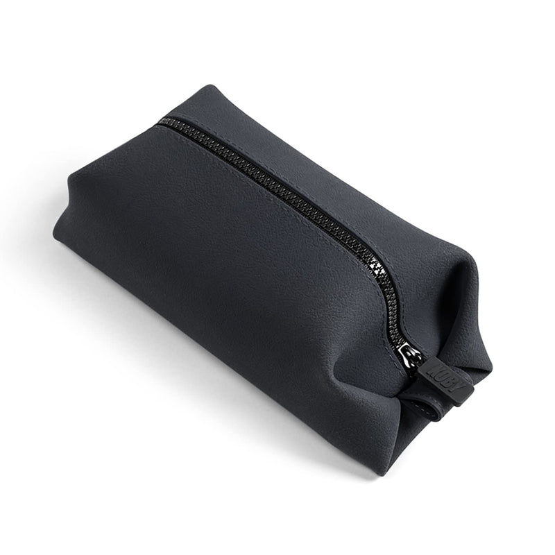 TOOLETRIES The Koby Lite Dopp Kit - Silicone Toiletry Organizer, Bathroom Travel Bag - Heavy - Duty Zipper, Leak Resistance, Easy to Clean - 9" x 4" x 4" - Charcoal