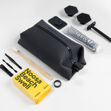 TOOLETRIES The Koby Lite Dopp Kit - Silicone Toiletry Organizer, Bathroom Travel Bag - Heavy - Duty Zipper, Leak Resistance, Easy to Clean - 9" x 4" x 4" - Charcoal