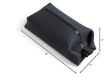 TOOLETRIES The Koby Lite Dopp Kit - Silicone Toiletry Organizer, Bathroom Travel Bag - Heavy - Duty Zipper, Leak Resistance, Easy to Clean - 9" x 4" x 4" - Charcoal