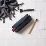 TOOLETRIES The Koby Mini Kit - Silicone Toiletry Organizer, Bathroom Travel Bag - Features Heavy - Duty Zipper, Leak Resistance, Easy to Clean - Charcoal