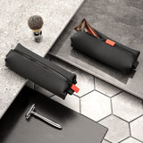 TOOLETRIES The Koby Mini Kit - Silicone Toiletry Organizer, Bathroom Travel Bag - Features Heavy - Duty Zipper, Leak Resistance, Easy to Clean - Charcoal