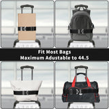 TOOVREN 2 - in - 1 Travel Belt for Luggage Straps Add a Bag Bungees Luggage Strap Over Handle Suitcases Belt for Carry On Bag Elastic Belt Adjustable Suitcase Strap Airport Travel Accessories Black