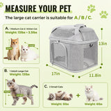 Top - Expandable Pet Carrier 17x11.8x13 Inches Underseat Up to 20lbs, Soft - Sided Carrier Travel Carriers with Padded Shoulder Strap for Small Cats and Dogs, Collapsible Waterproof Travel, Grey