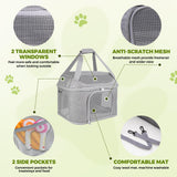 Top - Expandable Pet Carrier 17x11.8x13 Inches Underseat Up to 20lbs, Soft - Sided Carrier Travel Carriers with Padded Shoulder Strap for Small Cats and Dogs, Collapsible Waterproof Travel, Grey