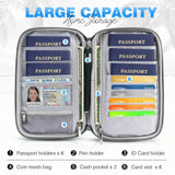 TOPBAG Passport Holder Family, Women Rfid Blocking Passport Wallet, Travel Document Organizer for Premium Wallets, Waterproof Passport Holders Bag for Women & Men Traveling, Credit Cards Case