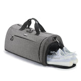 TOPDesign Gym Bag for Women & Men, Unisex Duffel Bag with Shoe Compartment & Wet Pocket for Travel Sports Gym (M Textured Grey)