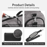 TOPDesign Gym Bag for Women & Men, Unisex Duffel Bag with Shoe Compartment & Wet Pocket for Travel Sports Gym (M Textured Grey)