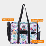TOPDesign Utility Water Resistant Tote Bag for Women - 13 Exterior & Interior Pockets, Top Zipper Closure, Thick Bottom Support - Perfect Work Tote for Teachers, Nurses, Accountants, Professionals