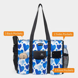 TOPDesign Utility Water Resistant Tote Bag with 13 Exterior & Interior Pockets, Top Zipper Closure & Thick Bottom Support, Perfect Gifts for Working Women, Teachers, Nurses, Accountants (Love)