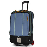 Topo Designs Global Travel Roller Bag Suitcase, 44L Carry - On, 3 Handles, Smooth Heavy Duty Wheels, Telescoping Handle, Durable + Rugged, WRAP Certified (Stone Blue/Forest)