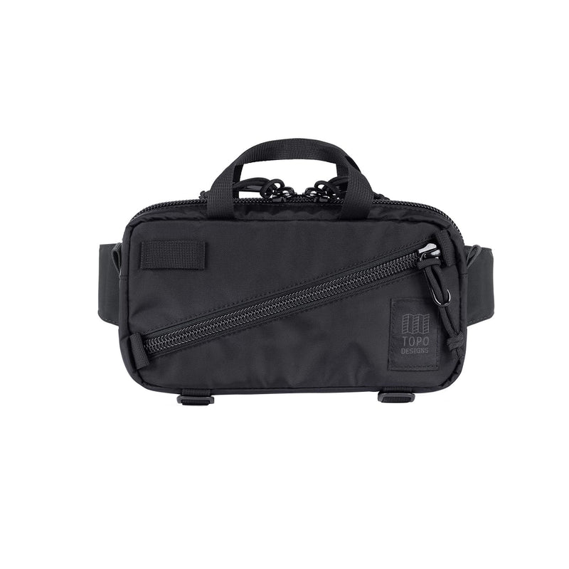Topo Designs Mini Quick Pack - Shoulder Sling + Waist Pack for EDC and Daily Commute, Bike Rides, Internal Organization (All Black)