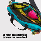 Topo Designs Mini Quick Pack - Shoulder Sling + Waist Pack for EDC and Daily Commute, Bike Rides, Internal Organization (All Black)