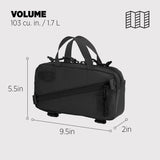 Topo Designs Mini Quick Pack - Shoulder Sling + Waist Pack for EDC and Daily Commute, Bike Rides, Internal Organization (All Black)