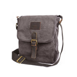 TOPWOLFS Canvas Messenger Bag Small Crossbody Bag Casual Travel Working Tools Bag Shoulder Bag Hold Phone Handset Anti Theft