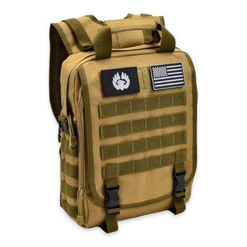TORCH MOLLE Urban Commuter Backpack Laptop Bag Rucksack for Hiking Cycling Crossfit Light Rucking EDC Gear V2 (Desert) | Backpacks4Less
