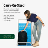 Tortuga 40L Travel Backpack Lite, Black - Large Carry - On Travel Backpack for Men and Women - Durable, Comfortable, Easy to Pack, Airline - Approved Bag with Laptop Compartment