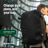 Tortuga Expandable Travel Backpack, 27 - 32.5L Carry - On Travel Backpack for Men and Women - Durable, Comfortable, Easy to Pack, Airline - Approved Travel Bag with Laptop Compartment