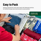 Tortuga Expandable Travel Backpack, 27 - 32.5L Carry - On Travel Backpack for Men and Women - Durable, Comfortable, Easy to Pack, Airline - Approved Travel Bag with Laptop Compartment