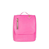 Tote&Carry Apollo 2 Large Vegan Backpack, Eco-Friendly Carry-On Bag for Travel, Work & Daily Use – Water-Resistant (Crocodile Skin Pattern, Neon Pink)