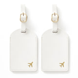 toTravelGear Luggage Tags for Suitcases, PU Leather Travel Tags for Luggage.(Cream)