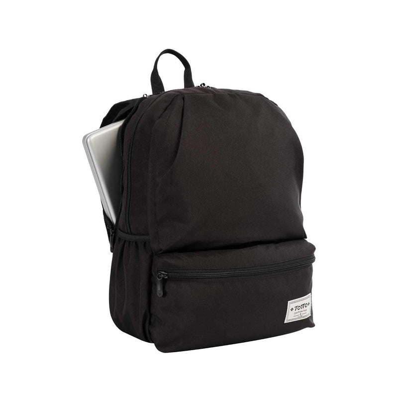 TOTTO Black Youth Backpack - Dinamicon, Black/White, One Size, Sport, Black/White, One Size, Sport